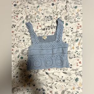 Cropped crochet top